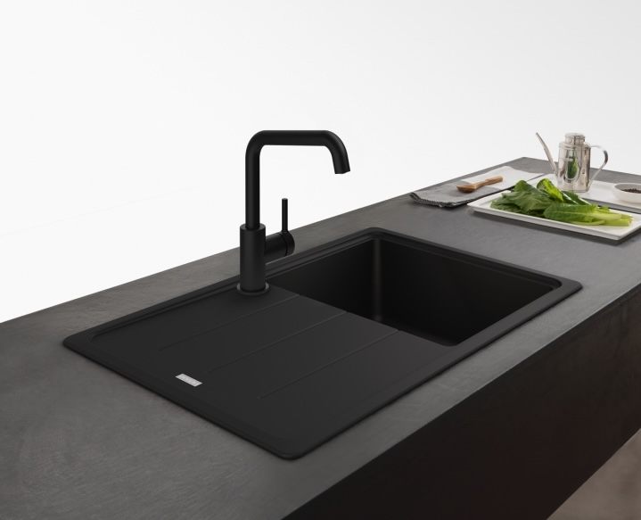 в продажу Змішувач для кухні Franke Lina U чорний матовий (115.0728.474) - фото 3