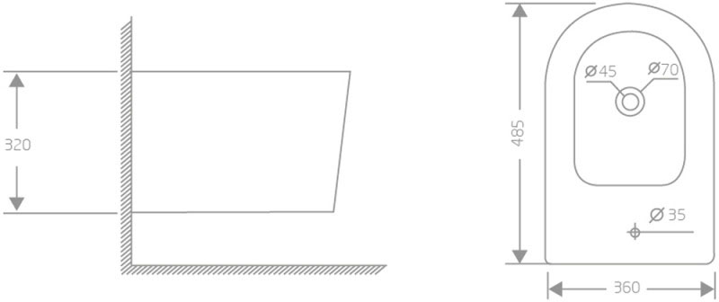 Q-Tap Swan White QT16555379W Габаритные размеры