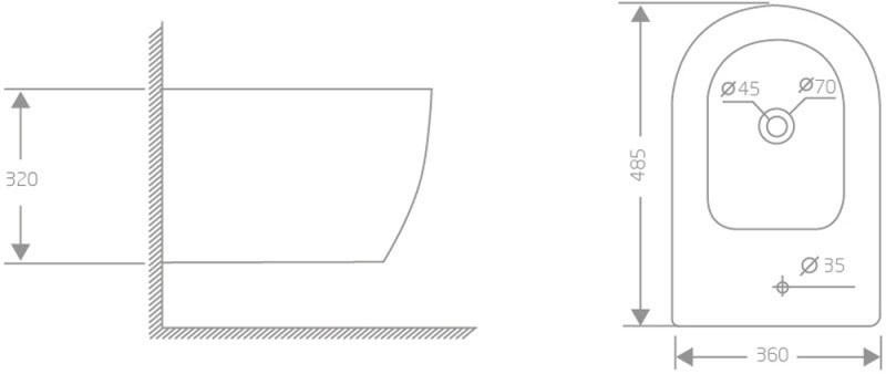 Q-Tap Jay White QT07555377W Габаритные размеры