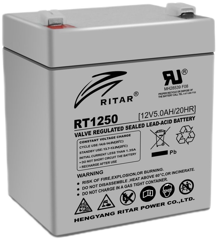 Аккумулятор Ritar AGM Gray Case, 12V 5.0Ah, Q10 (RT1250)
