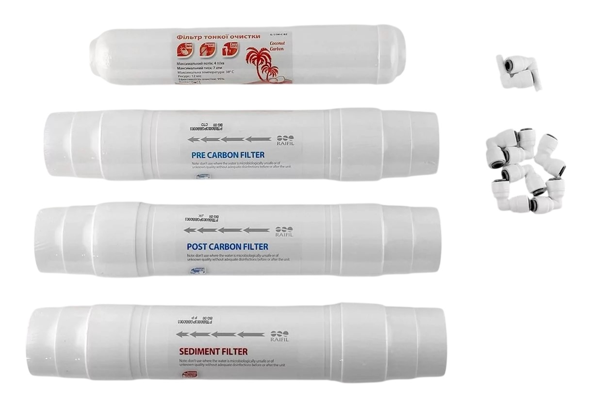 Комплект картриджей Raifil для BWT AQA SOURCE с постфильтром и фитингом
