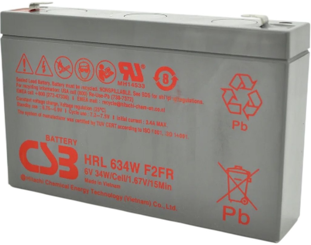 CSB HRL634WF2FR, 6V 9Ah Q10