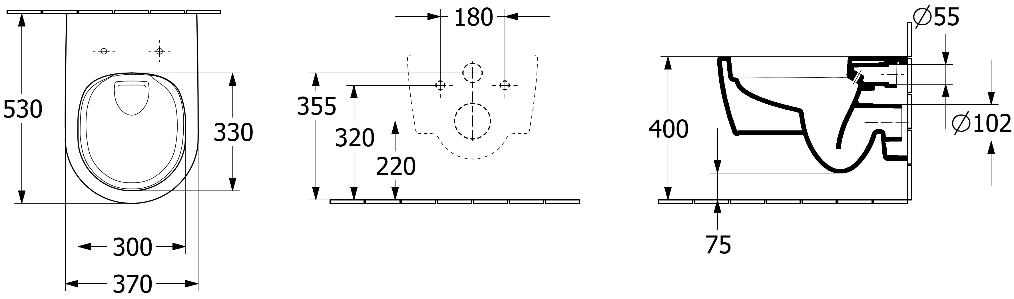 Villeroy&Boch Skyla (5656CL01) Габаритні розміри