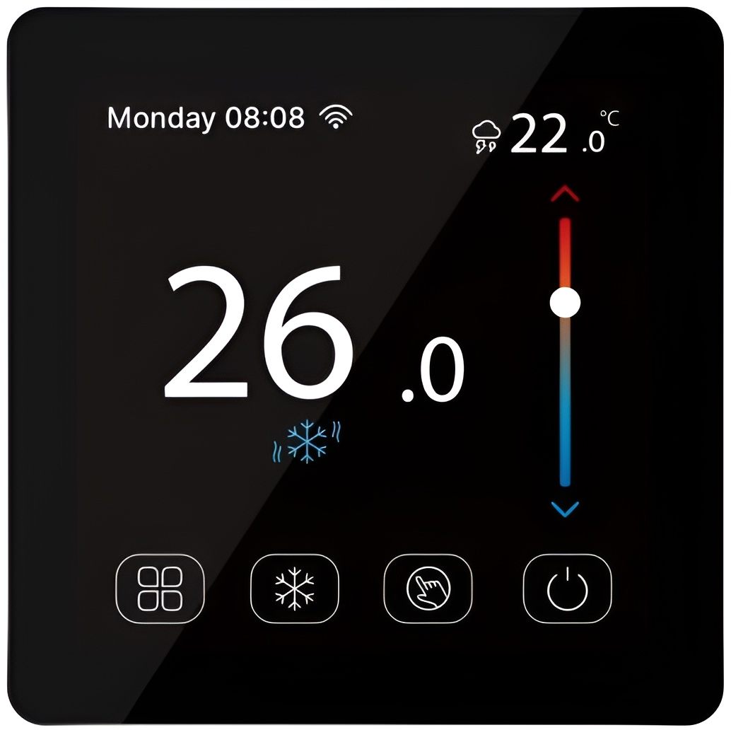 Термостат Tervix Pro Line WiFi TouchScren Thermostat, (котел), черный (114350)