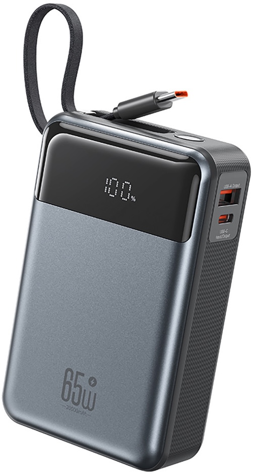 Повербанк XO PR267 PD 65W 20000mAh Grey цена 1999 грн - фотография 2