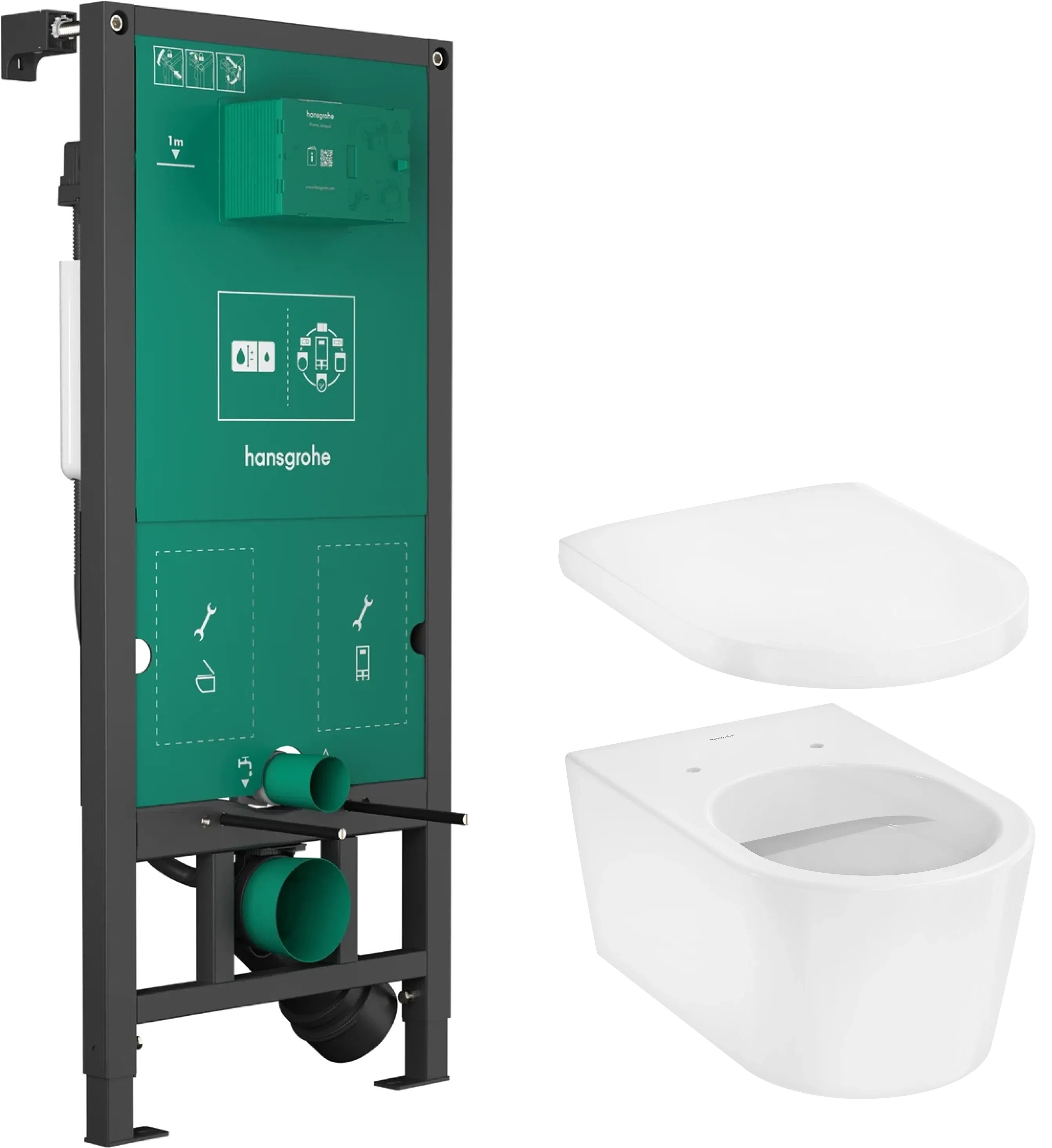 Комплект инсталляции с унитазом Hansgrohe iFrame + EluPura S (60301200)