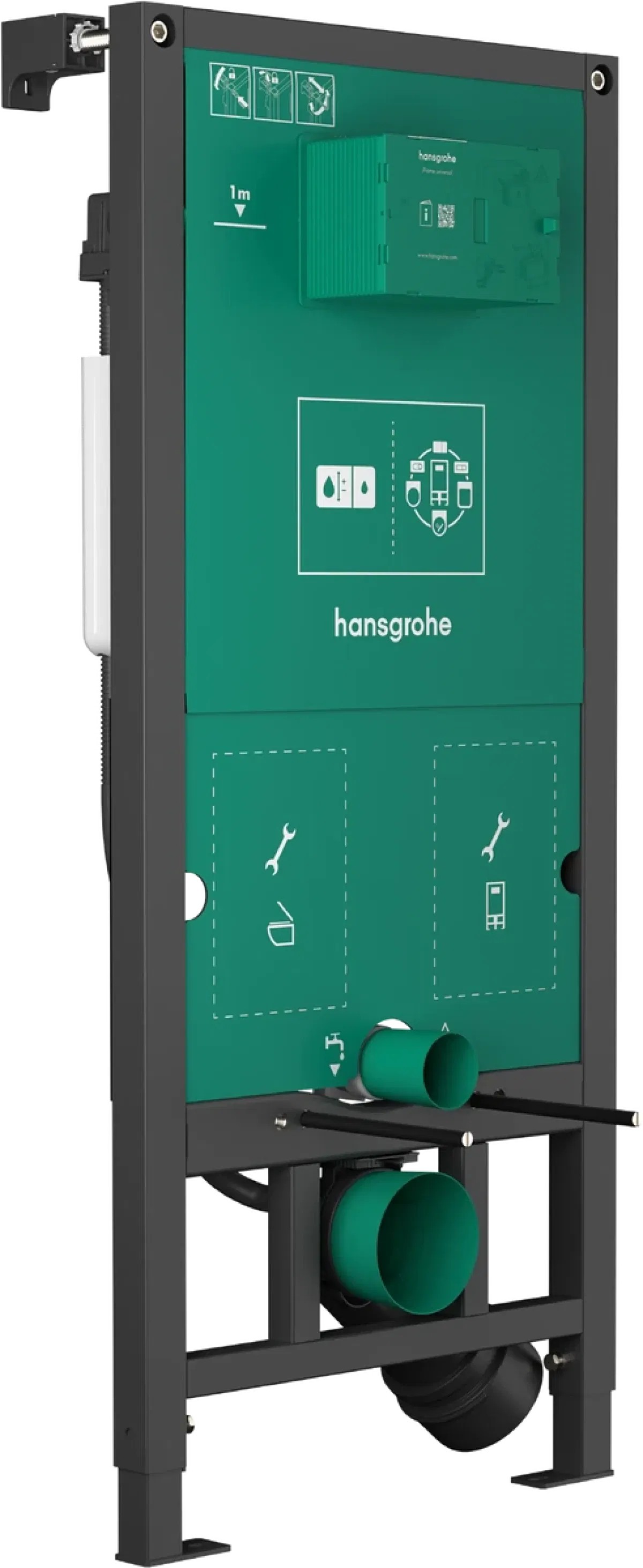 Комплект инсталляции с унитазом Hansgrohe iFrame + EluPura Q (60301100) цена 36210 грн - фотография 2