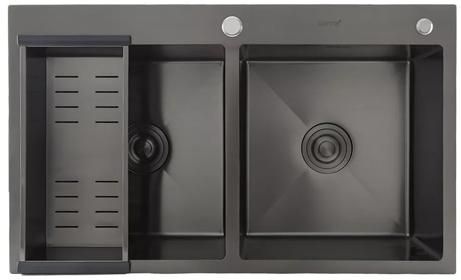 Кухонна мийка Gappo GS8350-6 830x500 мм ціна 7579 грн - фотографія 2