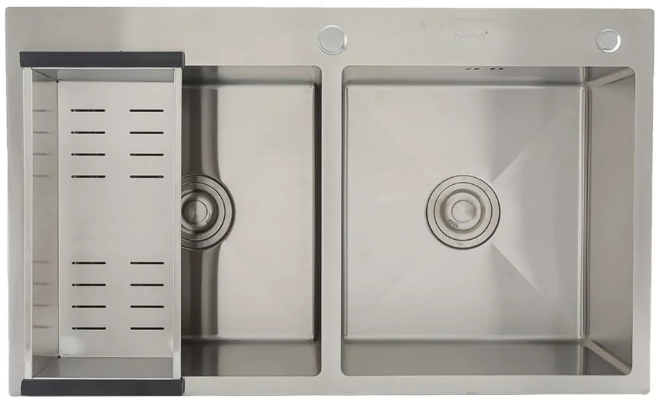 Кухонна мийка Gappo GS8350 830x500 мм ціна 8249 грн - фотографія 2