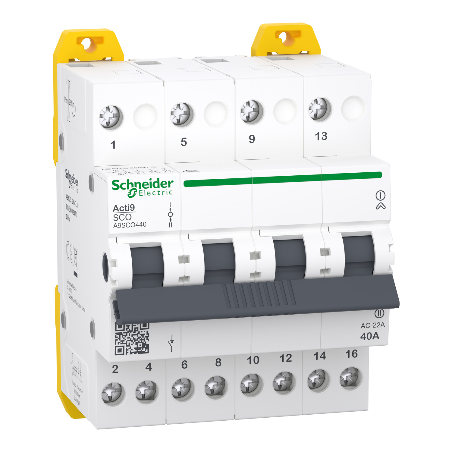 Перемикач 3-х позиційний Schneider Electric iSSW Acti9, 4P, 40 A, 400/415 В (A9SCO440)