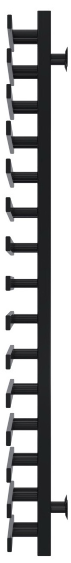 Полотенцесушитель Deffi Parys П15 600x1200, Черный, Нижнее подключение (A.PS.120.60.15.B.A) цена 15941 грн - фотография 2