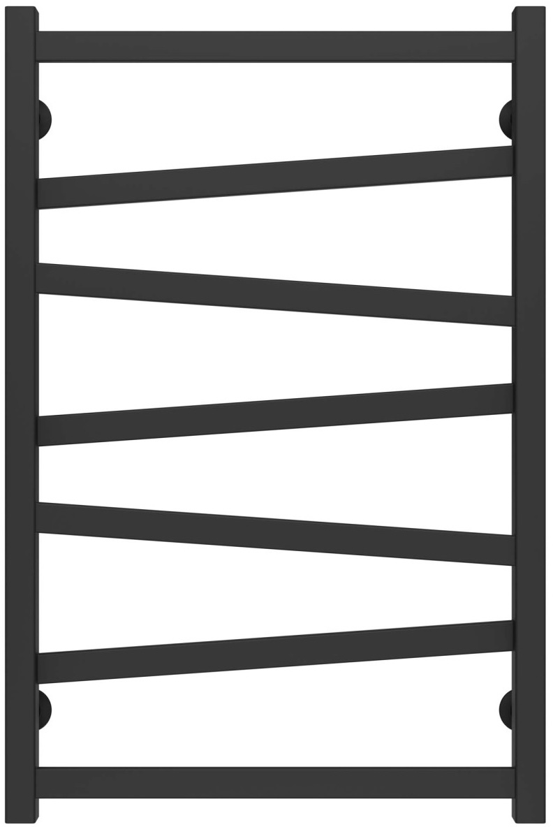 Полотенцесушитель Deffi Alpha П7 500x800, Черный, Нижнее подключение (A.AL.80.50.7.B.A)