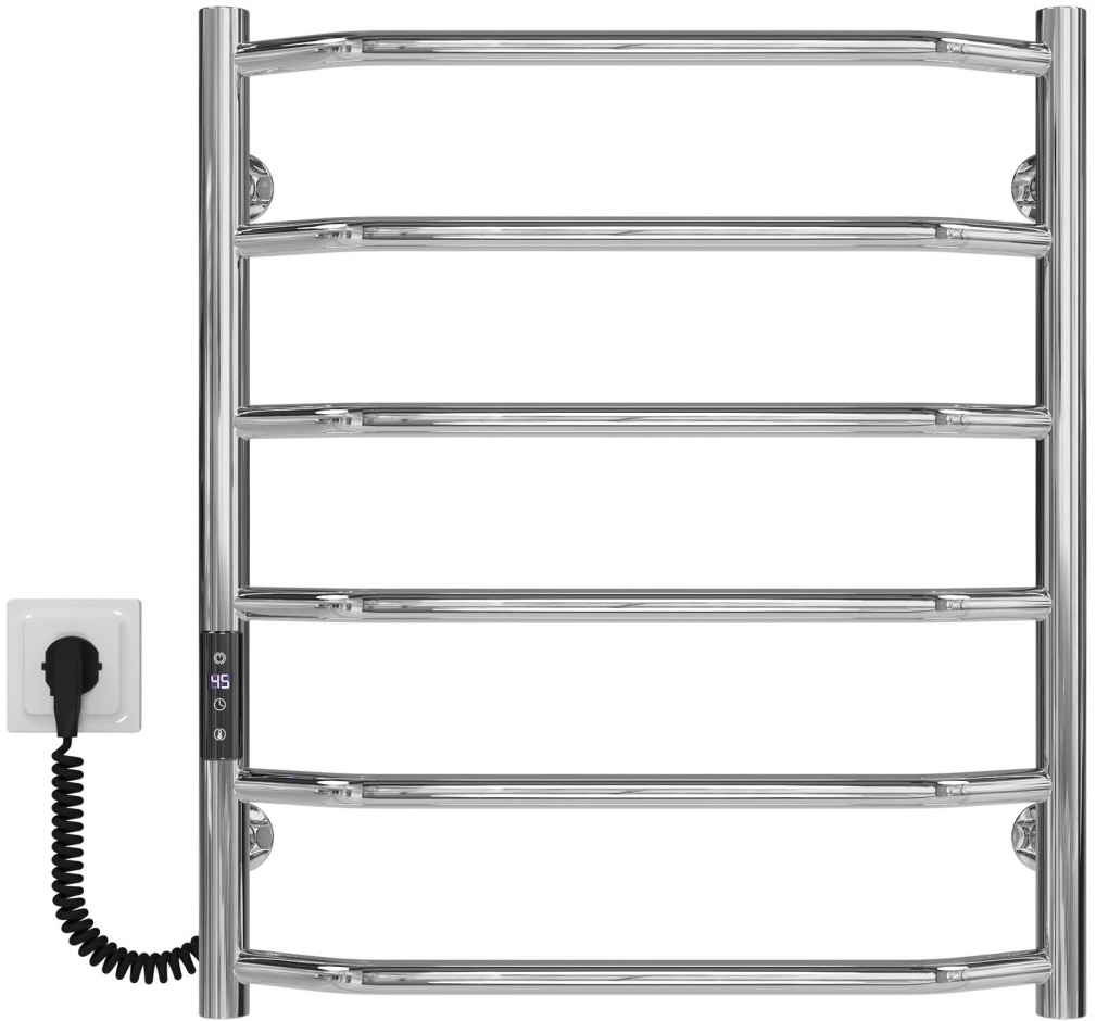 Полотенцесушитель Deffi Трапеция П6 500x600 Е, Хром, JD03, Левое подключение (C.TR.60.50.6.E.C.L.1)