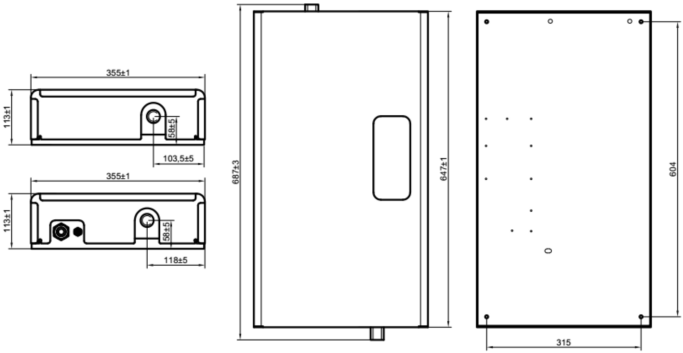 Dnipro Міні КЕО-18 (380) цифровий з насосом Wilo Габаритні розміри
