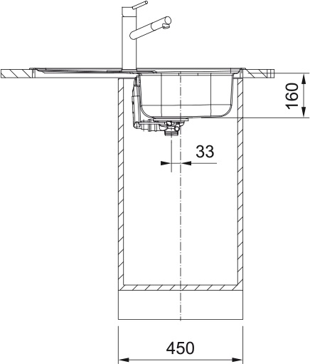 Franke Spark SKL 611-78 (101.0716.715) Габаритні розміри