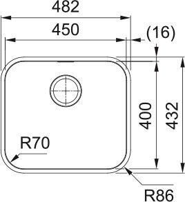 Franke Smart SRX 110-45 (122.0739.592) Габаритні розміри