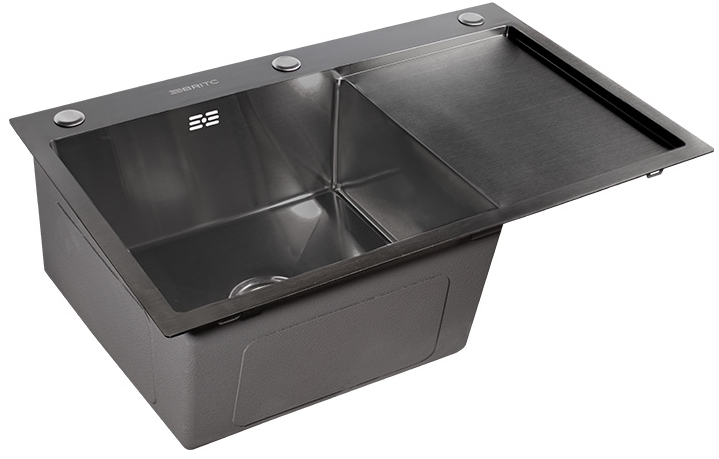Кухонна мийка Britc HM HS7848L-B чорна ціна 4228 грн - фотографія 2