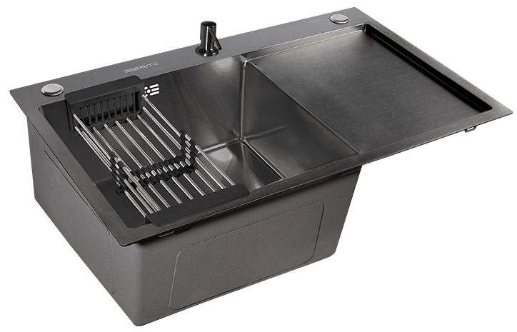 в продаже Кухонная мойка Britc HM HS7848L-B черная - фото 3