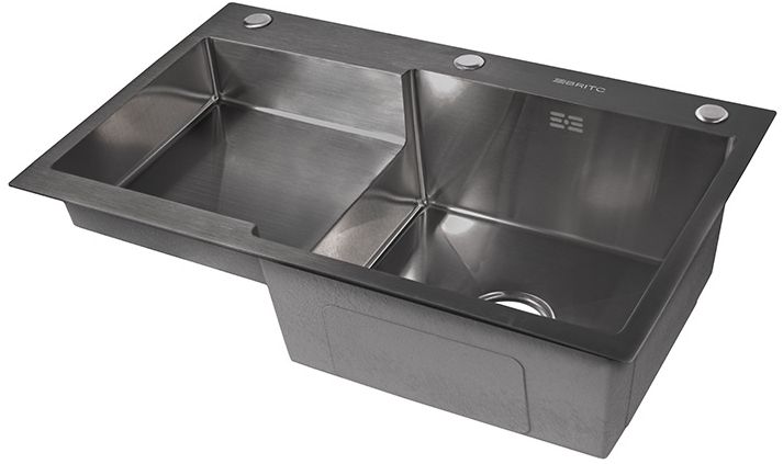 Кухонна мийка Britc HM HS7848RB-B чорна ціна 4495 грн - фотографія 2