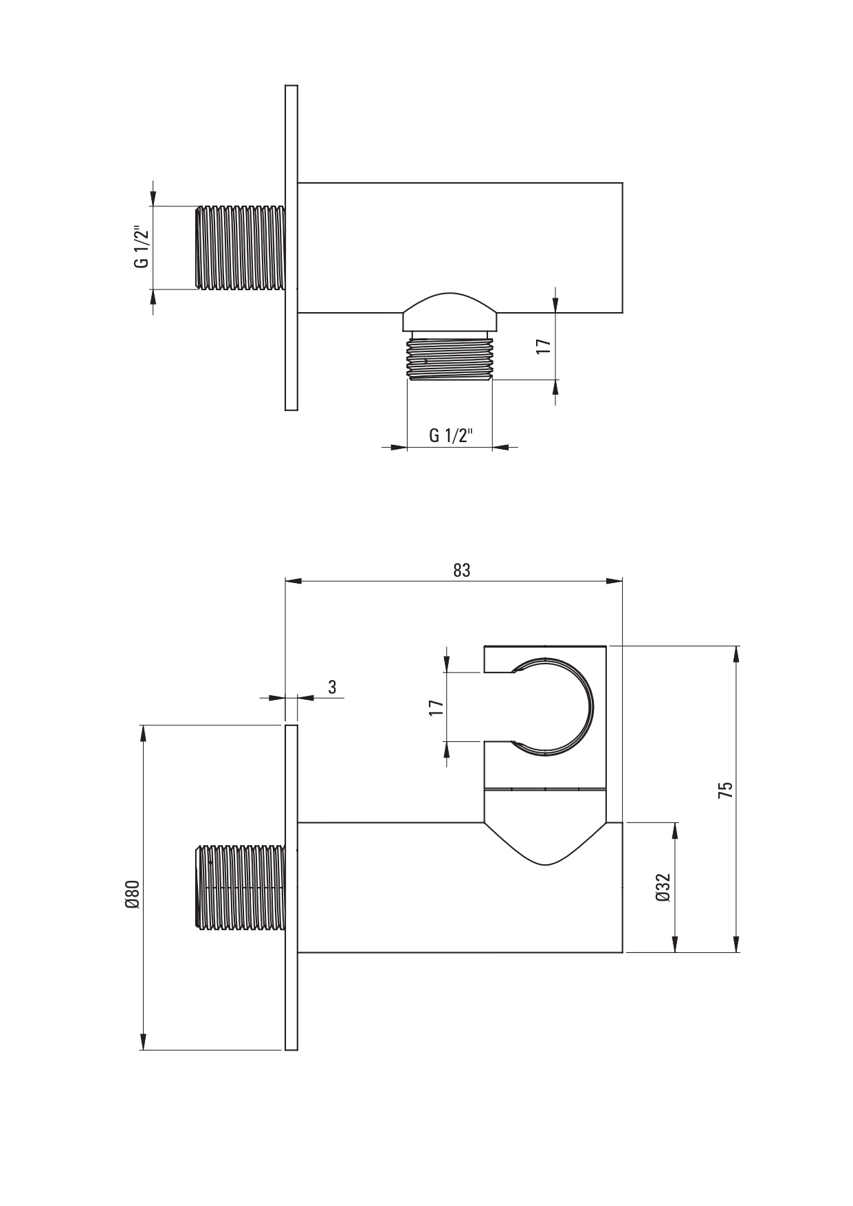 Deante Silia BQS_R18P Габаритные размеры
