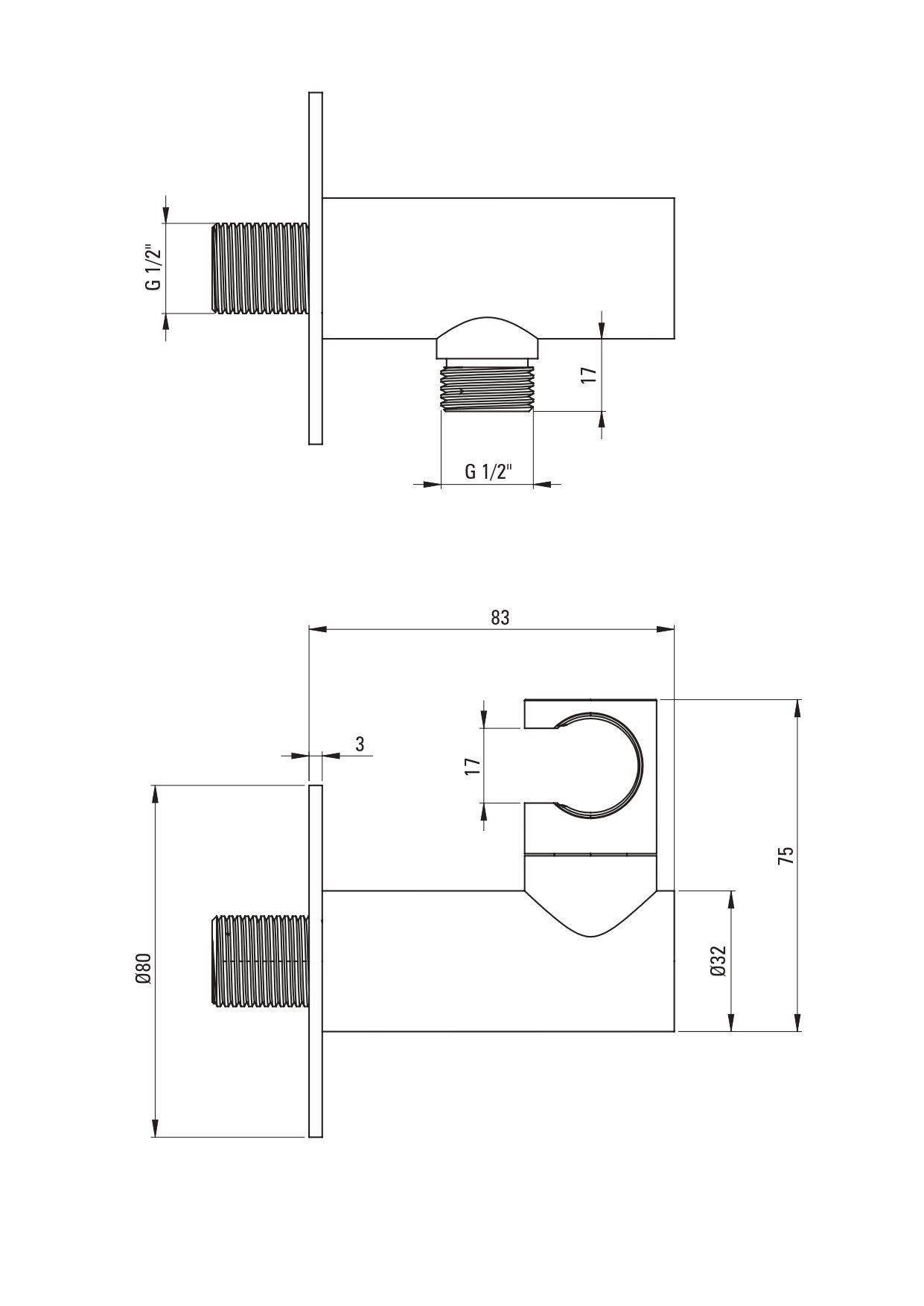 Deante Silia BQS_N18P Габаритные размеры