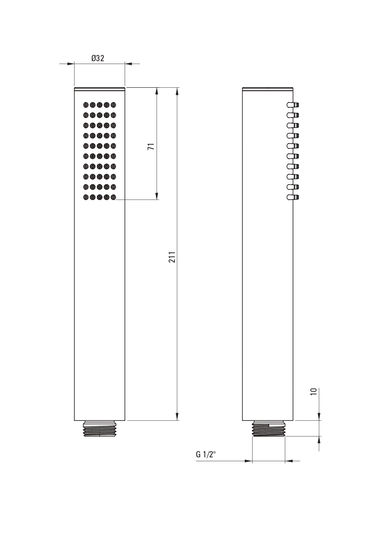 Deante Silia BQS_F11M Габаритные размеры