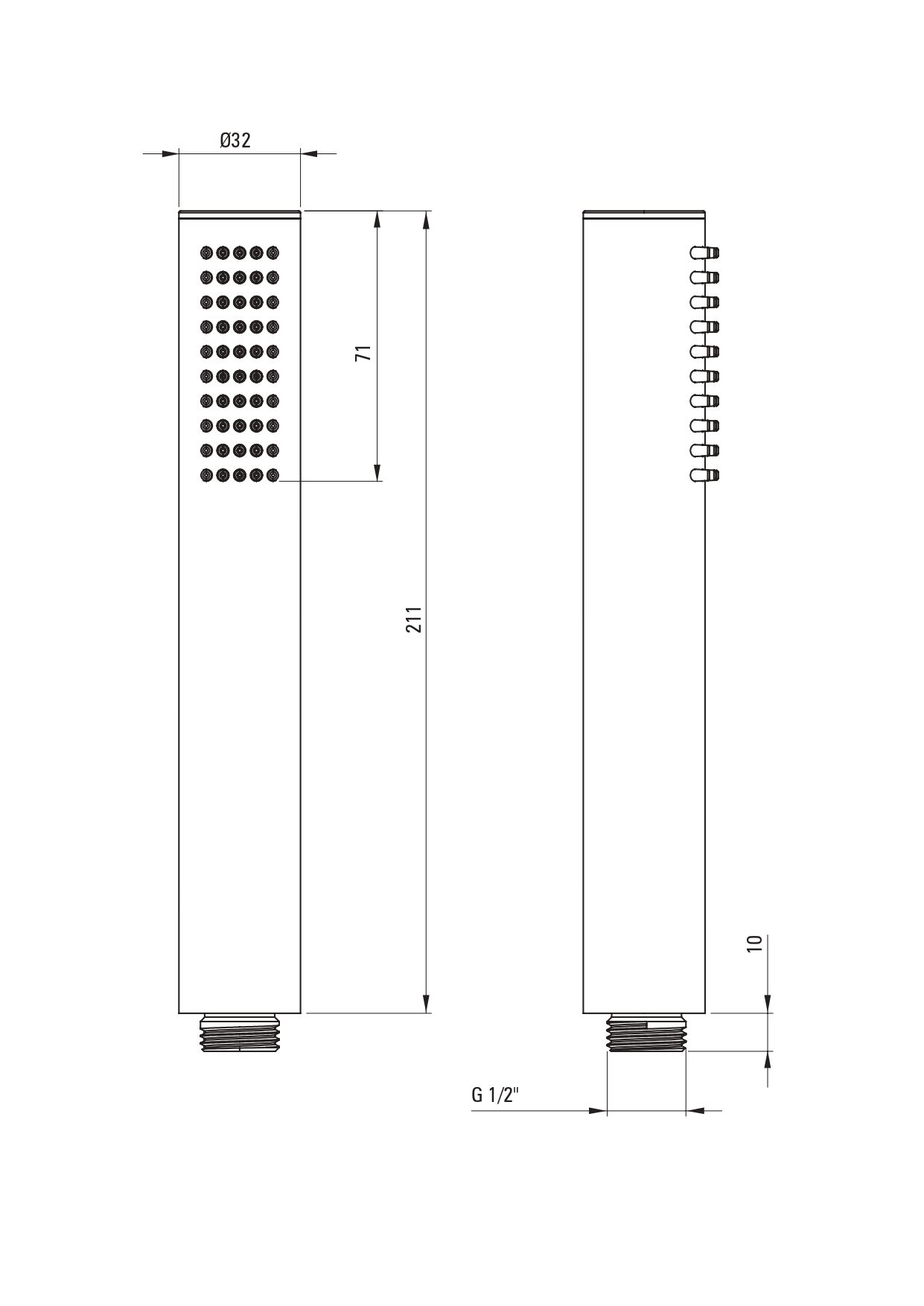 Deante Silia NQS_D4XM Габаритные размеры