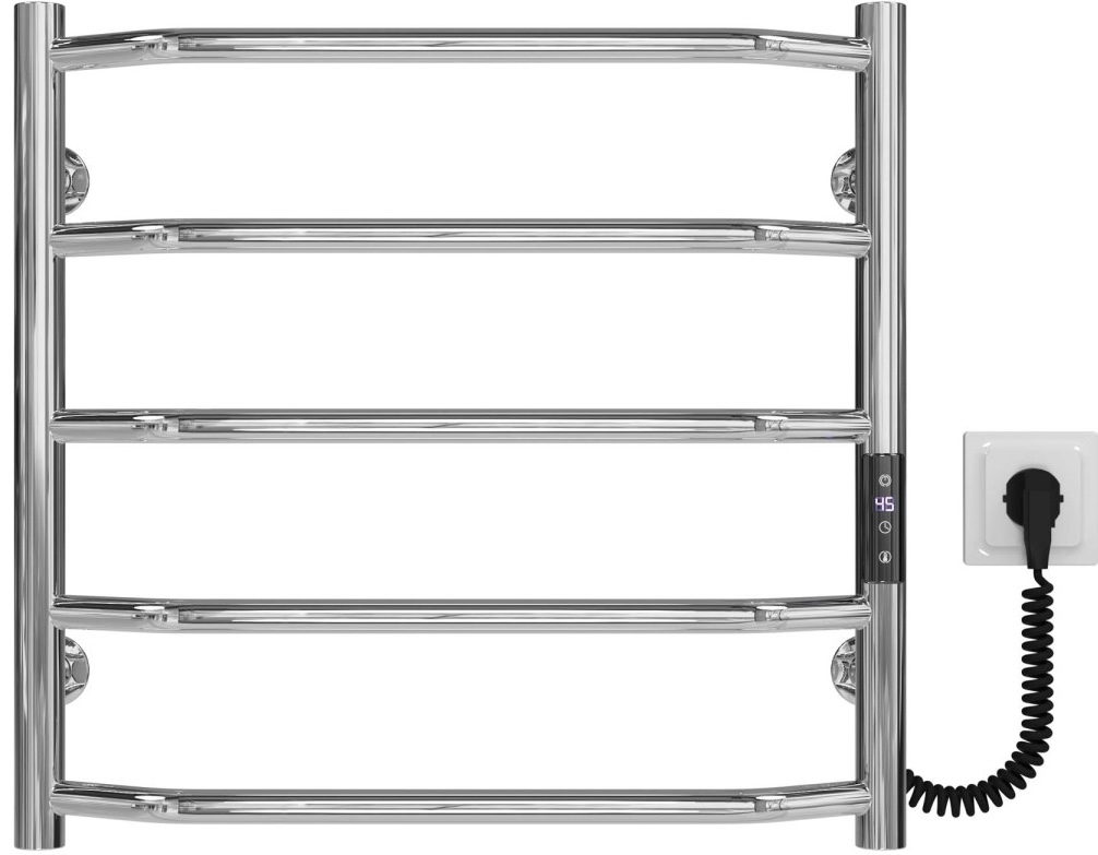 Полотенцесушитель Deffi Трапеция П5 500x500 Е, Хром, JD03, Правое подключение (C.TR.50.50.5.E.C.R.1)