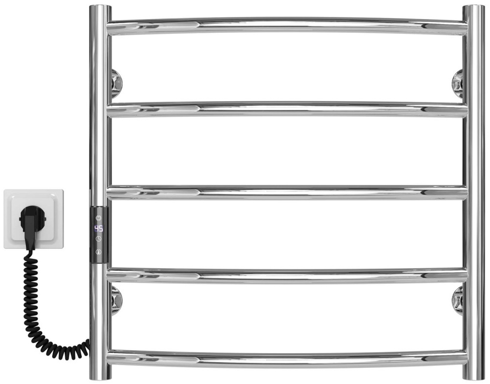 Полотенцесушитель Deffi Классик П5 500x500 Е, хром, JD03, Левое подключение (C.DK.50.50.5.E.C.L.1)