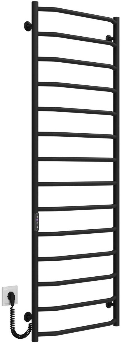 Полотенцесушитель Deffi Трапеция П14 500x1500 Е, Черный, JD03, Левое подключение (C.TR.150.50.14.E.B.L.1) цена 13044 грн - фотография 2