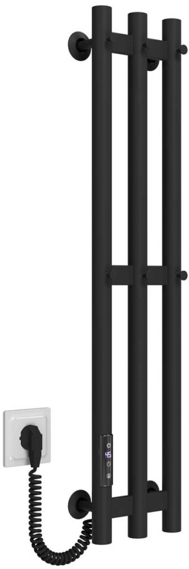 Рушникосушка Deffi Zara П3 140x800 E, Чорний, JD03, Ліве підключення (A.CL.80.14.3.E.B.L.1) ціна 6365 грн - фотографія 2