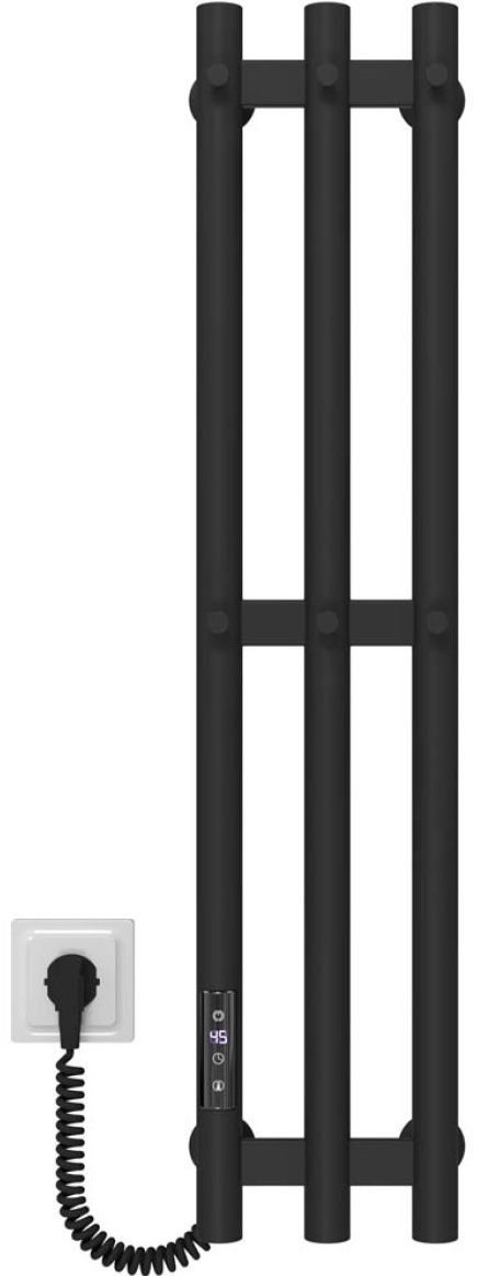 Рушникосушка Deffi Zara П3 140x800 E, Чорний, JD03, Ліве підключення (A.CL.80.14.3.E.B.L.1)