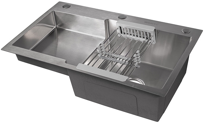 в продажу Кухонна мийка Britc HM HS7848RB нержавійка - фото 3