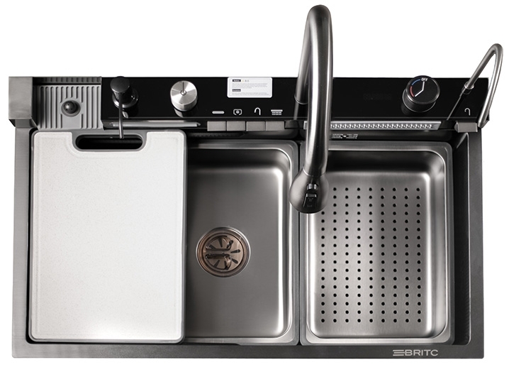 Кухонна мийка Britc MF7546JY-B чорна ціна 6818 грн - фотографія 2