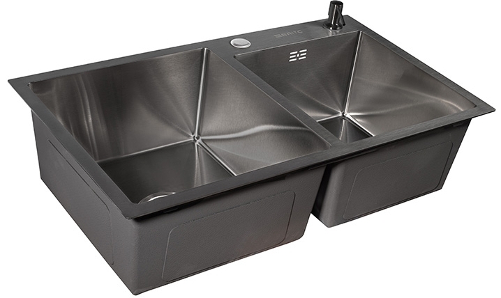 Кухонна мийка Britc HM HS7848_20 чорна ціна 4152 грн - фотографія 2