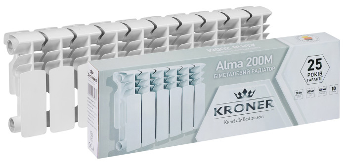 Радиатор для отопления Kroner Alma 200M 200x800x96 мм (10 секций) отзывы - изображения 5