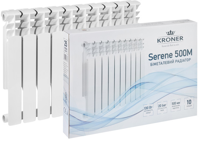 Радиатор для отопления Kroner Serene 500M 500x800x96 мм (10 секций) отзывы - изображения 5