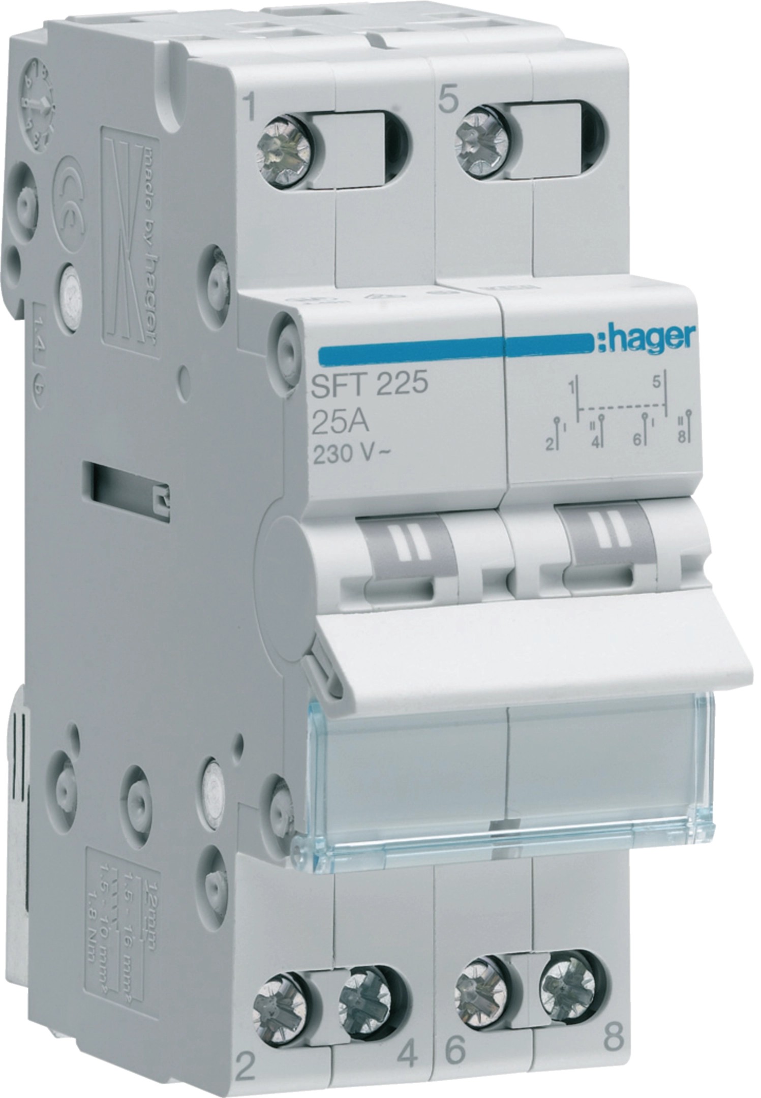 Переключатель трехпозиционный Hager 2P 25А/230В (SFT225)