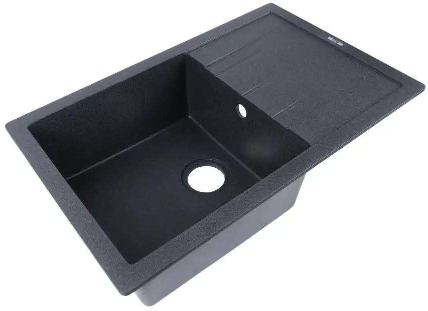 Кухонная мойка Ventolux Diamante 765x485x200 (Black Matt Quartz) цена 4899 грн - фотография 2