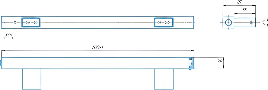 Mario Аккордо-I 30x630/85 (2.13.046003.0) Габаритные размеры
