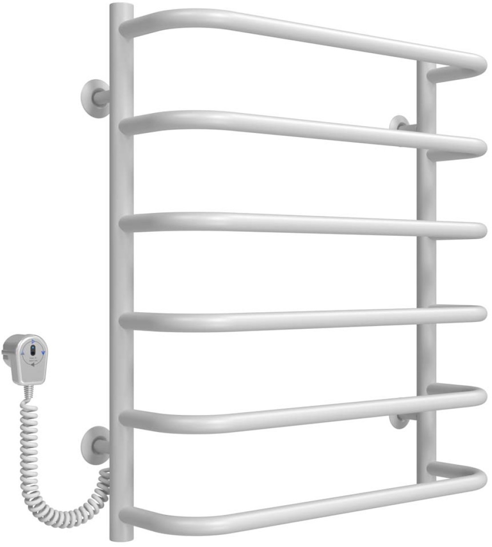 Полотенцесушитель Deffi Стандарт ЧФ П6 500x600 Е, Белый, EF16, Левое подключение (D.SS.60.50.6.E.W.L.5) цена 3335 грн - фотография 2