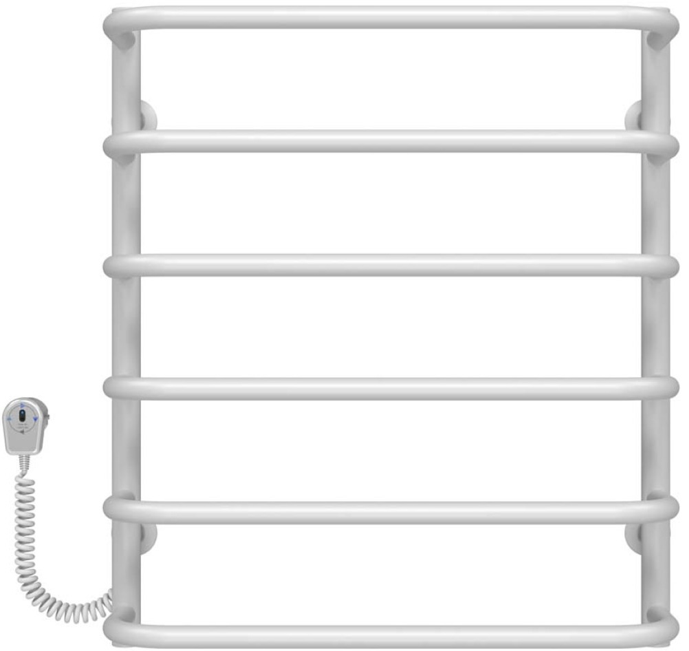 Полотенцесушитель Deffi Стандарт ЧФ П6 500x600 Е, Белый, EF16, Левое подключение (D.SS.60.50.6.E.W.L.5)