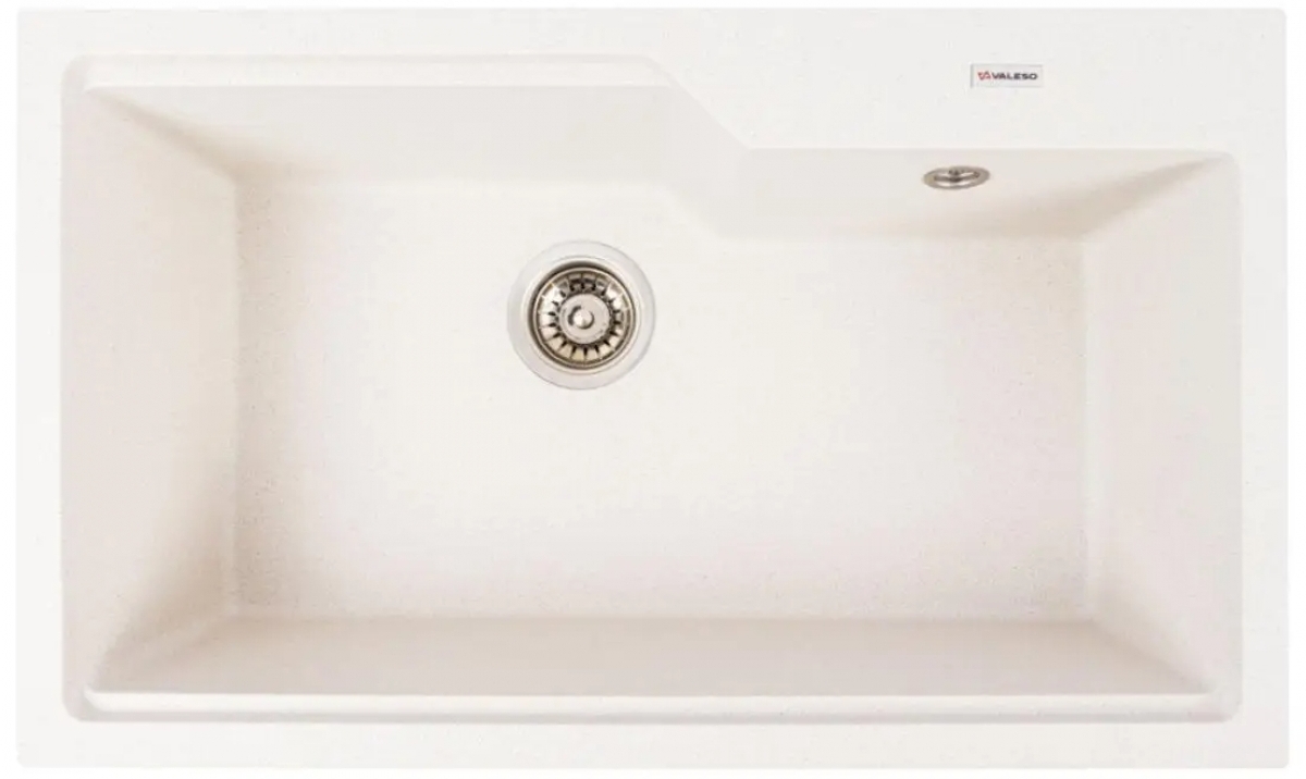 Кухонная мойка Valeso Nika 7545 Белая в точку