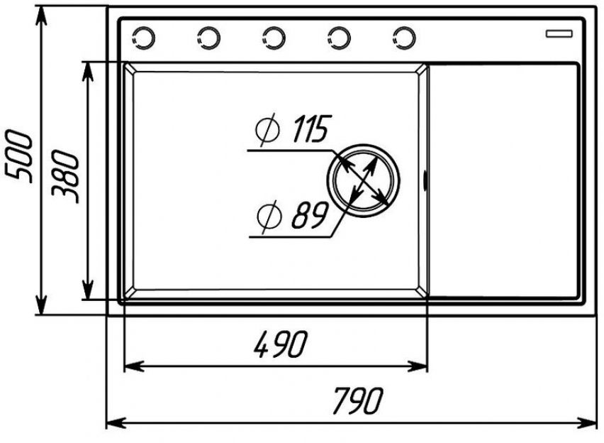 Platinum Azurit 7950 Темная скала Габаритные размеры