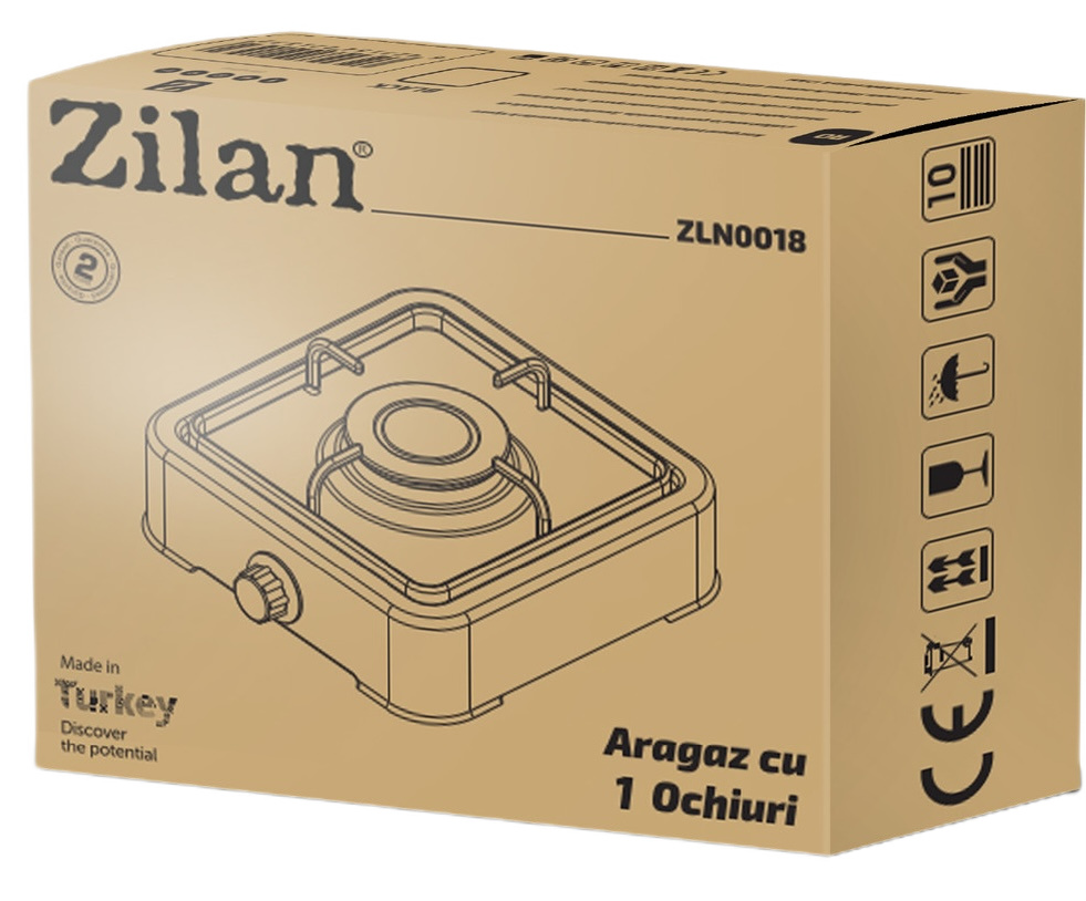 Плита настольная Zilan ZLN0018, White цена 740 грн - фотография 2