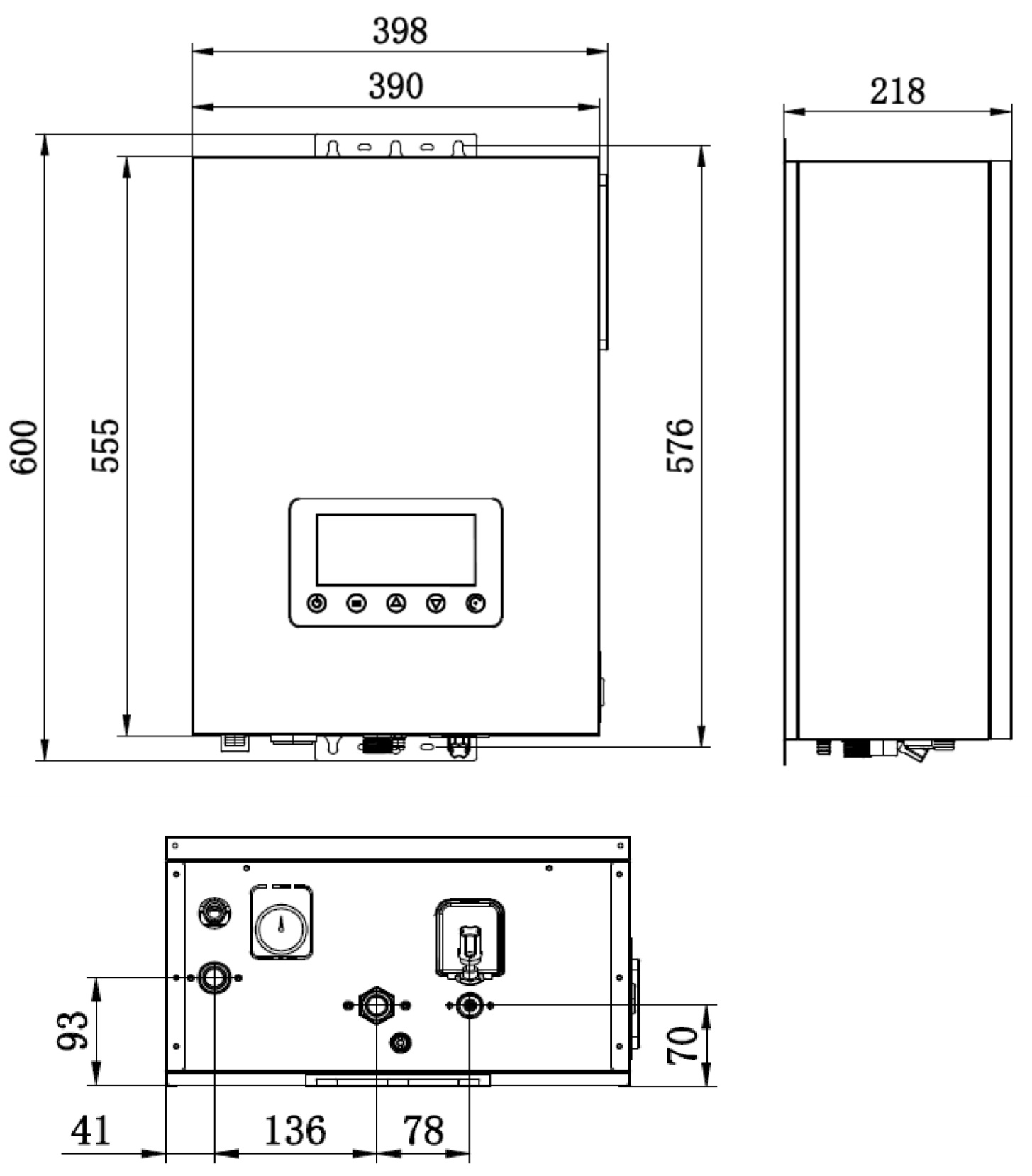 Tatra-Line Base 5kW TL-F05 Габаритні розміри