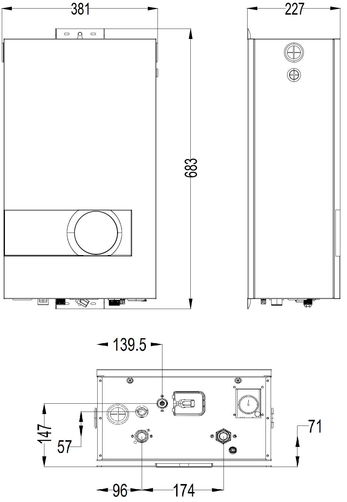 Tatra-Line Smart 20kW TL-E20 Габаритні розміри
