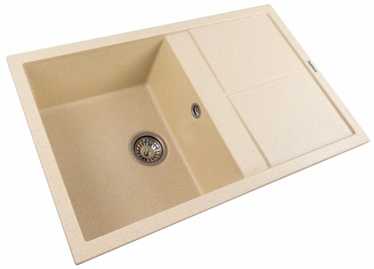 Кухонная мойка Platinum Selena 7950 Песок цена 6571 грн - фотография 2