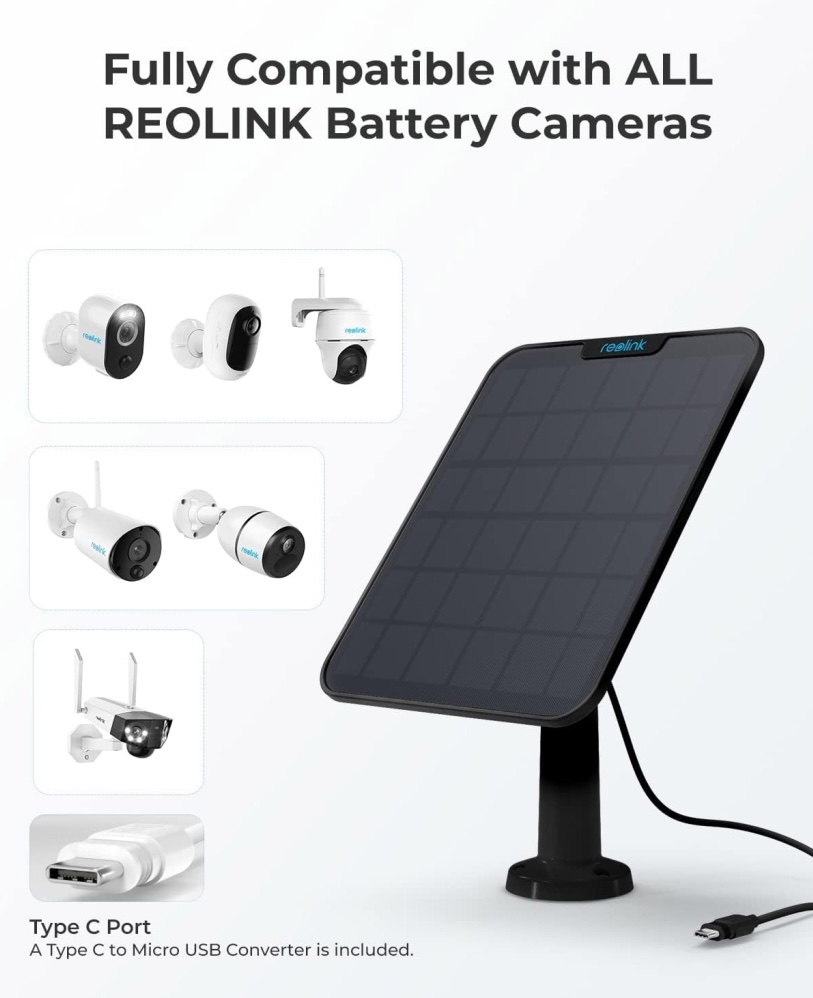 Сонячна панель Reolink Solar Panel 2 Black інструкція - зображення 6