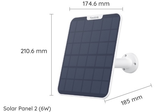 Reolink Solar Panel 2 Black Габаритні розміри